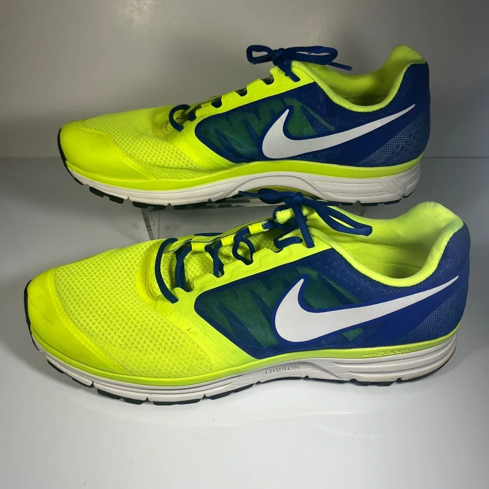 Nike Zoom Vomero 8 Men's‎ Running Shoes Neon Yellow Blue Size 14